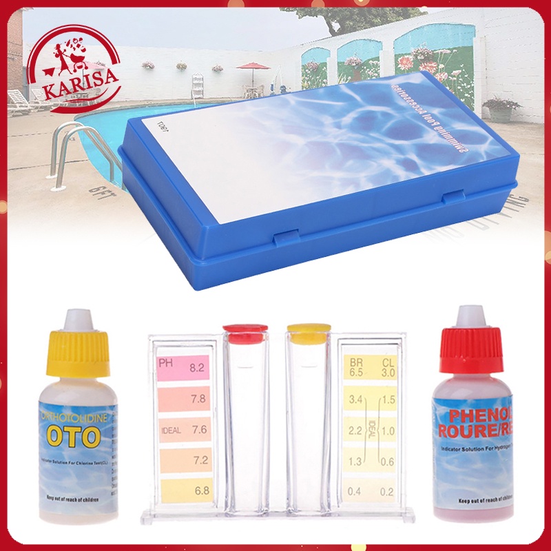 Swimming Pool Spa Water Chemical Test Kit Tests Water For Ph Chlorine And Bromine Shopee 6509