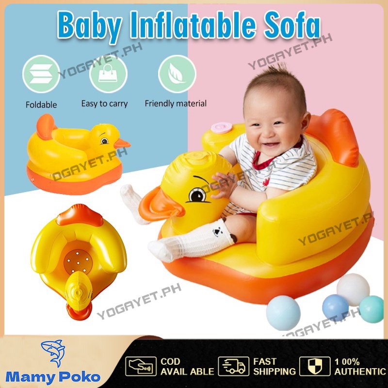 Baby Inflatable Sofa Yellow Duck Sofa PVC Inflatable Sofa Infant Chair ...