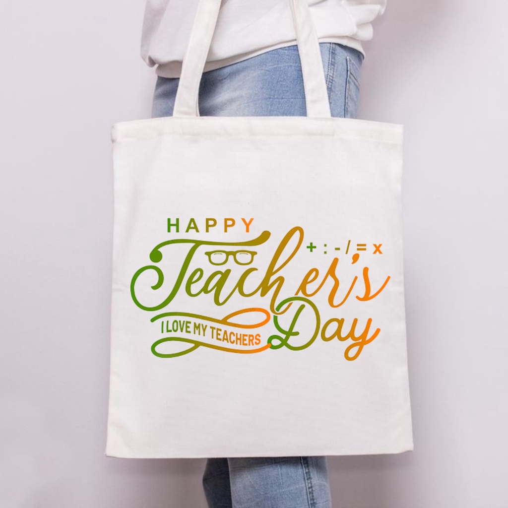 Teachers day tote bag sale