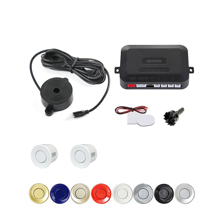Car Parking Sensor Kit Buzzer 2 Sensors 22mm Reverse Radar Sound Alert