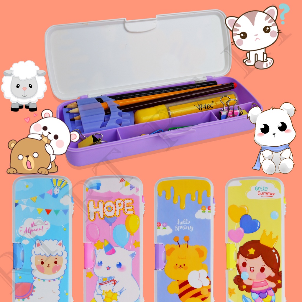 Pencil Box Cartoon Pencil Storage Multifunctional Storage Box Kids Gift ...