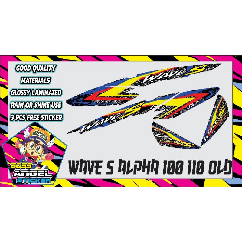 WAVE S ALPHA 100/110 OLD MODEL THAILOOK DECALS | Shopee Philippines
