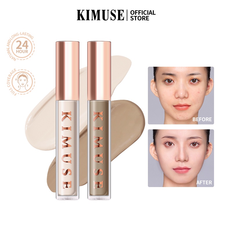 KIMUSE Liquid Brightener and Contour Stick Buildable Full Coverage Concealer Natural Finish Face