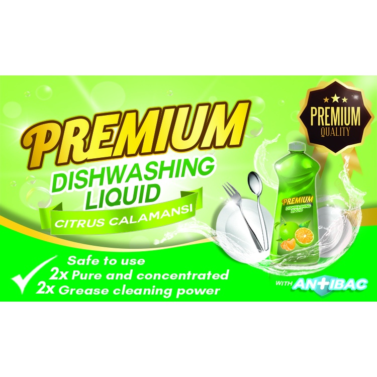 Generic Sticker Label For Premium Quality Dishwashing Liquid 