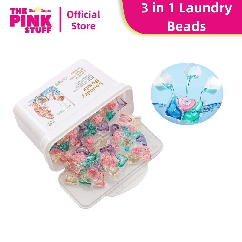 The Pink Stuff 30pcs Laundry Beads Detergent Liquid Capsule Ball