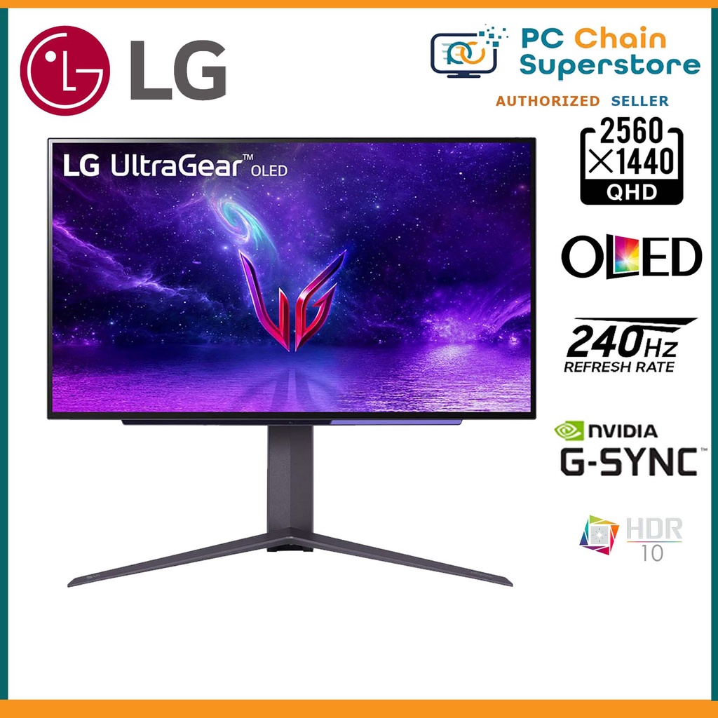 LG UltraGear 27GR95QEB OLED Gaming Monitor 27" QHD OLED 240Hz 0.03ms GTG Nvidia Gsync