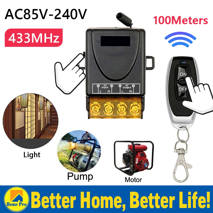 Water Pump Switch 85-250V Intelligent Remote Control On-Off Power ...