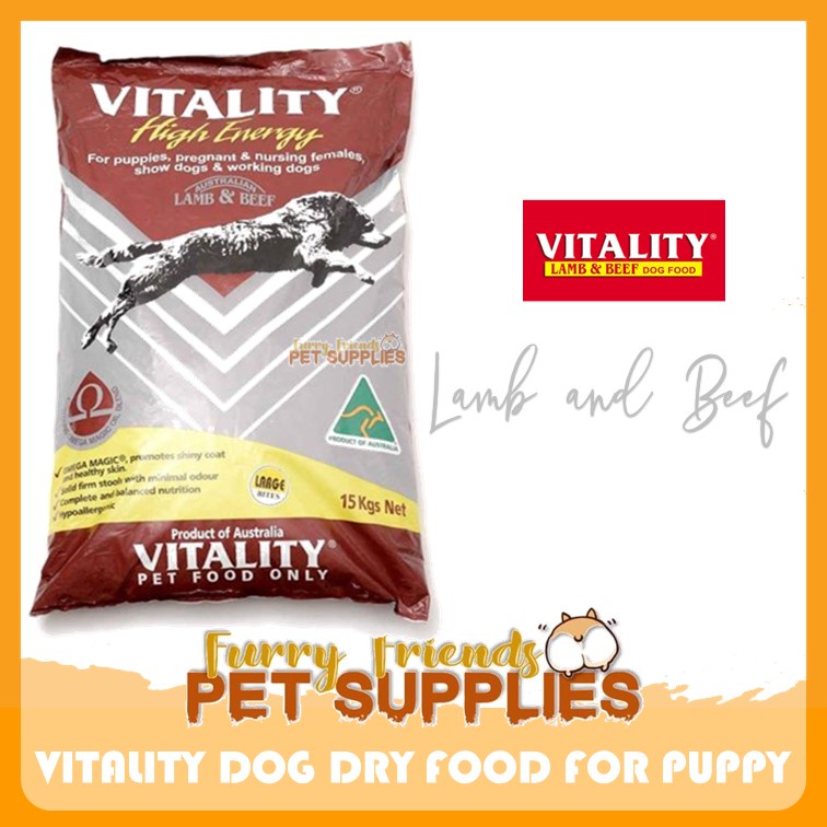 Vitality lamb and beef dog outlet food