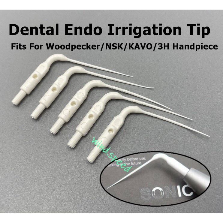 5pc Dental Endo IrrigatIon Tip Plastic Sonic Powered Tips For VDW EDDY NSK KAVO Air Scaler