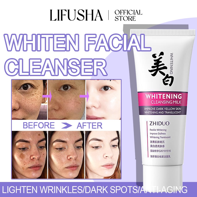 LIFUSHA Whitening Facial Cleanser Melasma Pekas Remover Anti Freckle
