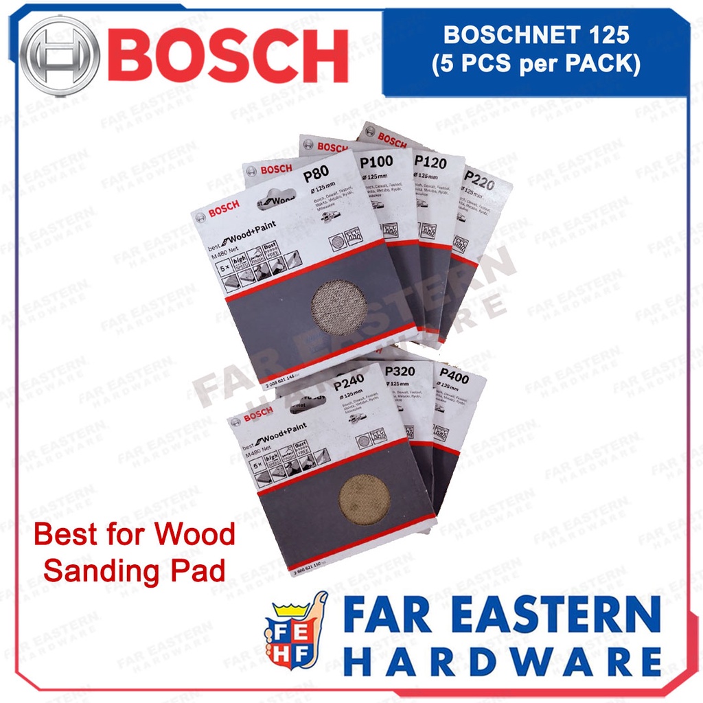 BOSCH 125mm for Orbit Sander Best for Wood Sanding Pad RBAC