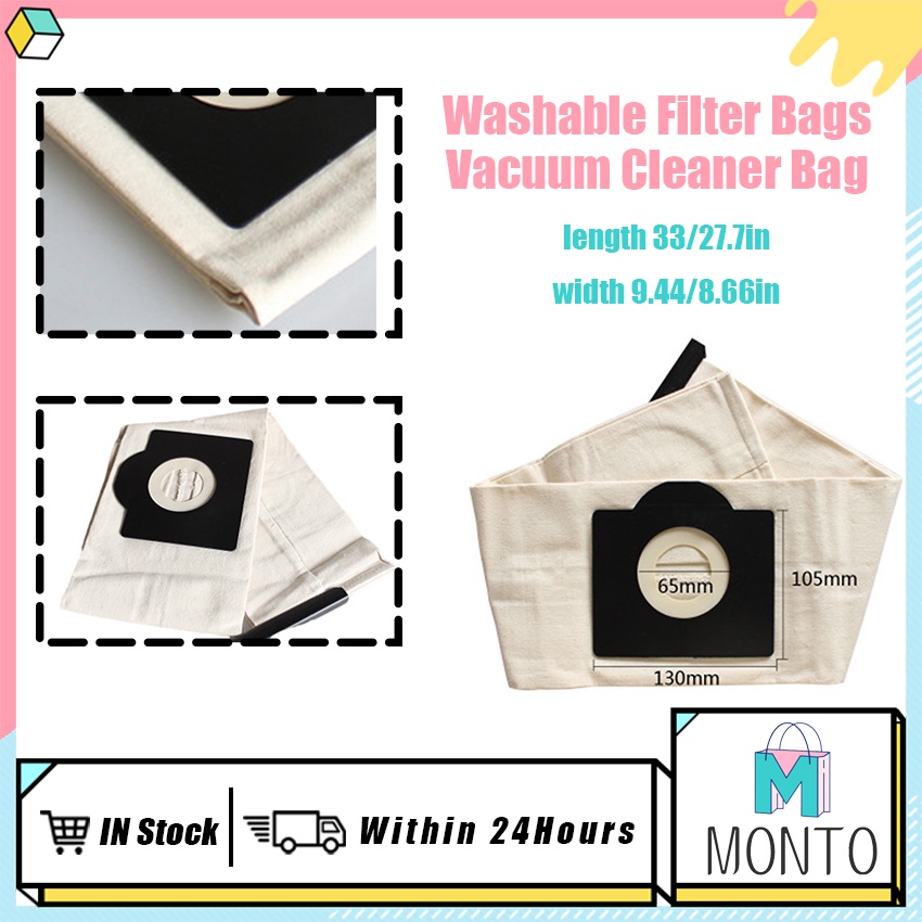 Washable Filter Cloth Dust Vacuum Cleaner Bag for Karcher WD1 WD3 MV1