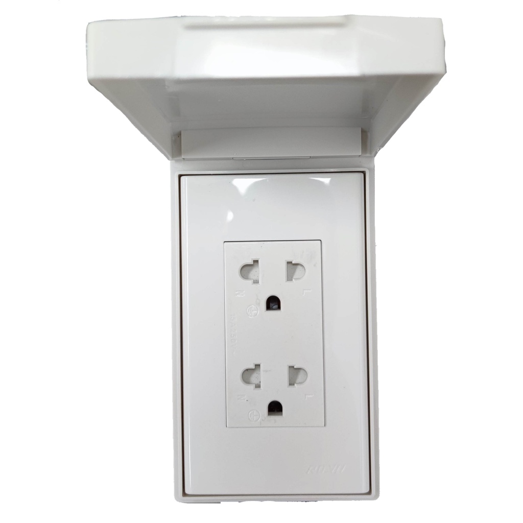 ROYU Duplex Universal Convenience Outlet with Weatherproof Plate Cover Wide Series RWP6/WD913
