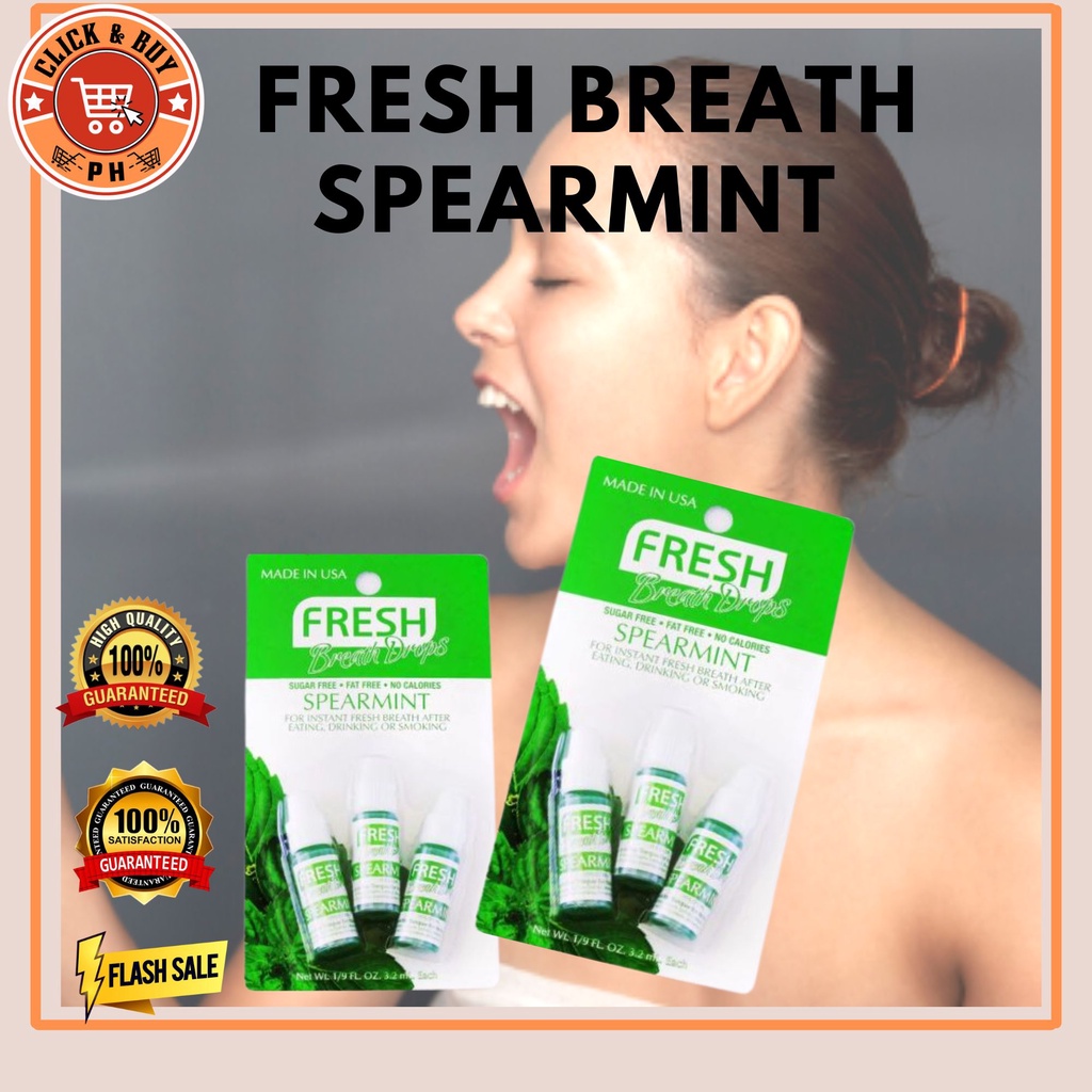 Trending Fresh Breath Drops Spearmint Instant Fresh Breath Shopee Philippines 7608