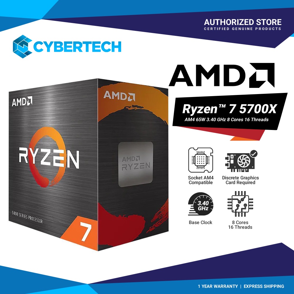 AMD Ryzen 7 5700X 3.4-4.6GHZ 8-Core AM4 Processor | Shopee Philippines