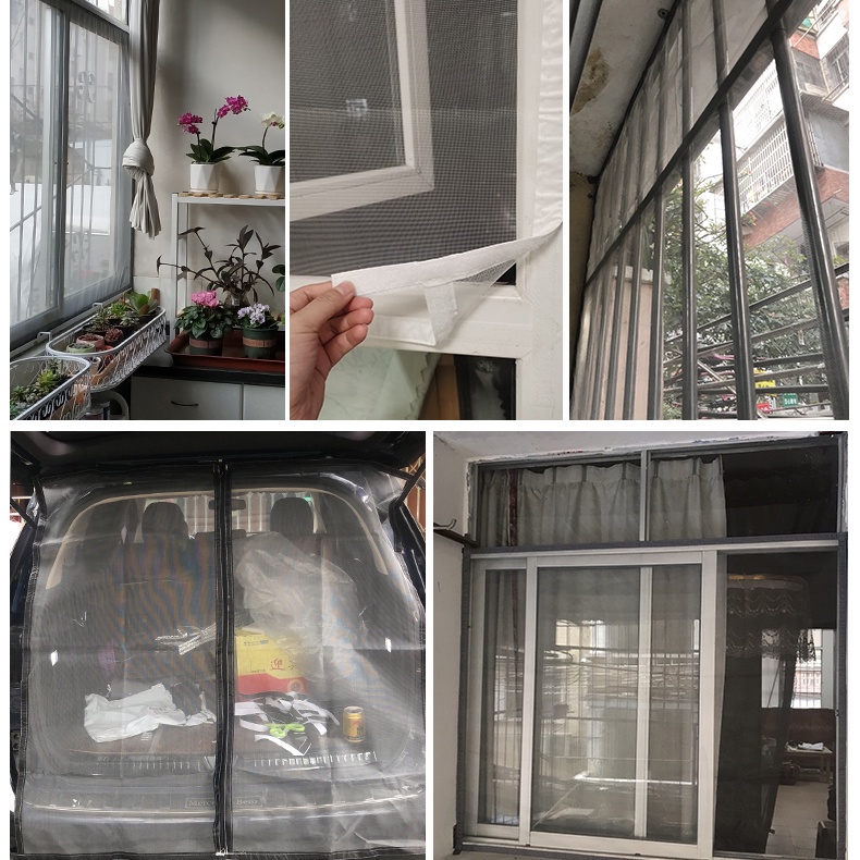 Insect-Proof Zipper Window Screen Net For Window Anti Fly Mosquito Self ...