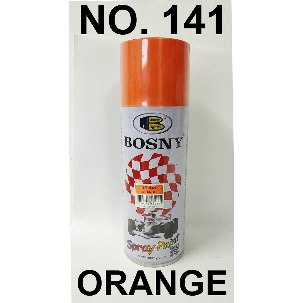 BOSNY SPRAY PAINT NO. 141 ORANGE ( 300 GRAMS PER CAN ) QUICK DRYING