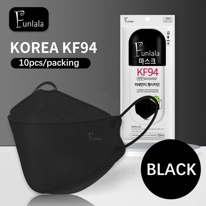 FUNLALA kf94 mask original 50 pcs korea KF94 Respirator Face Mask