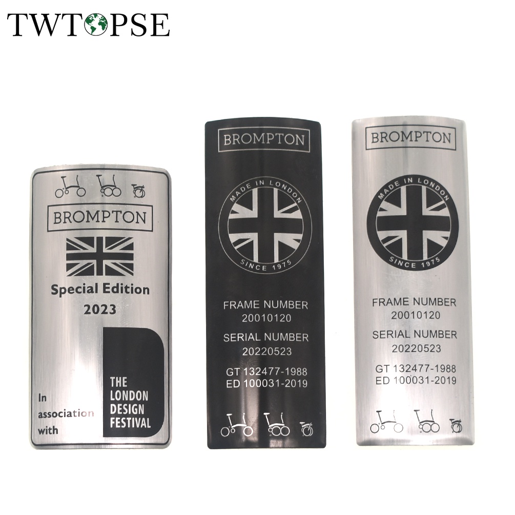 TWTOPSE Bicycle Head Badge Metal Sticker For Brompton Folding Bike ...