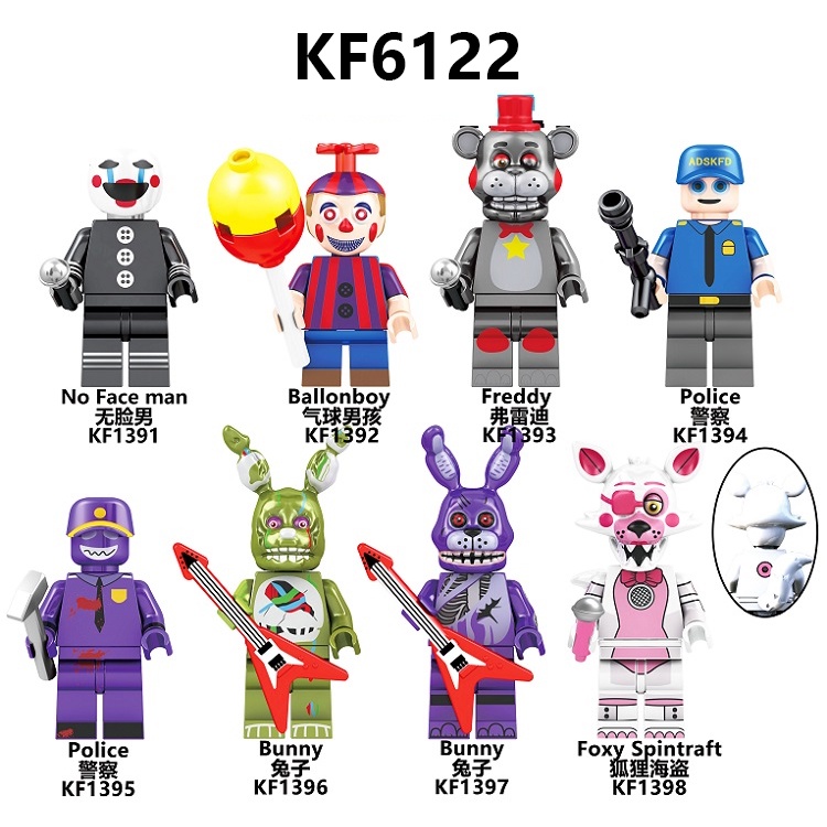 Five Night At Freddy's Building Block Foxy Bunny No Faceman Ballonboy ...