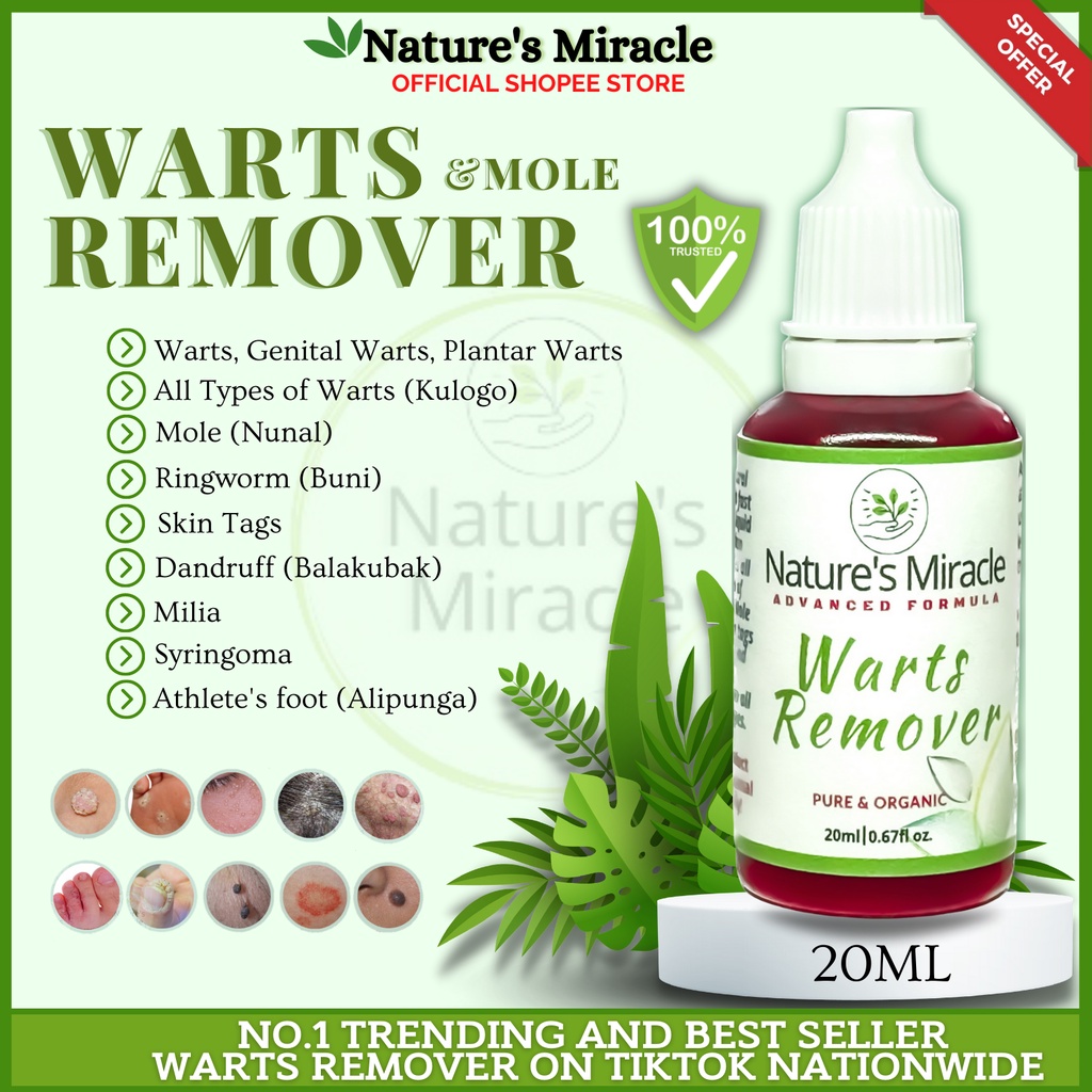 Nature S Miracle Pure Effective Kasoy Oil Ml For Mole Skin Tag Remover Plantar And Genital