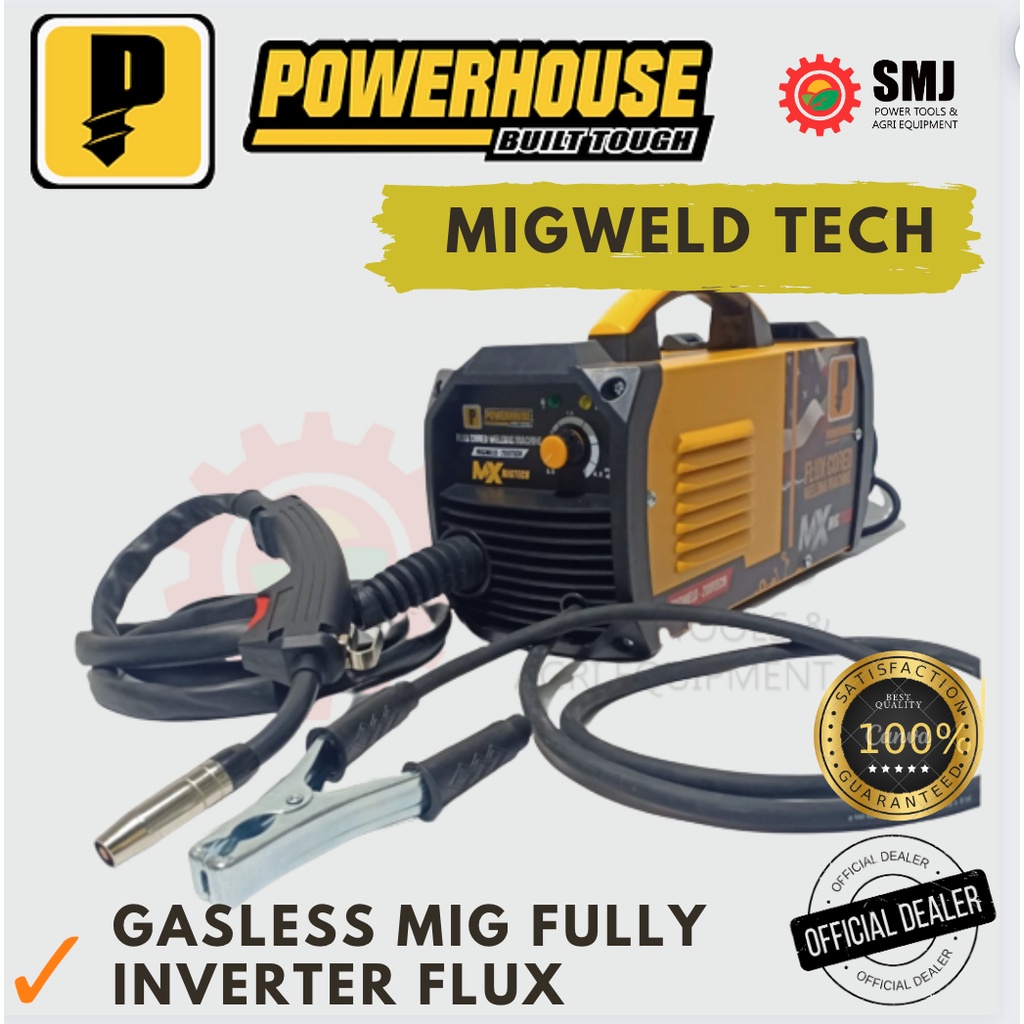 POWERHOUSE MIGWELD TECH Gasless MIG Fully Inverter Flux Welding Machine