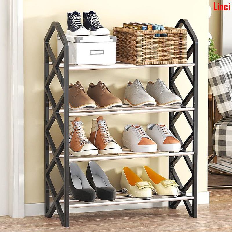 【COD】4 Layer Shoe Rack Household Rhombus Assembled For Kids Shoe Rack ...