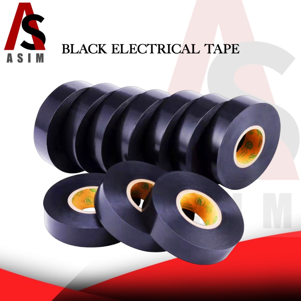 ASIM 1PC Electrical Tape Black Tape Wire Strong Insulating Electrical Tape PVC Shopee Philippines
