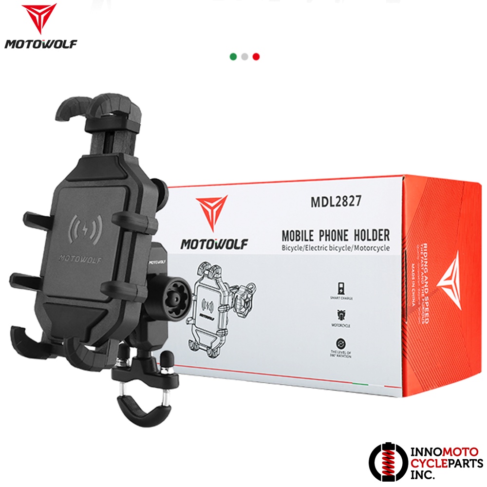 Motowolf Shock Absorbing Cell Phone Holder Dual Charging High End