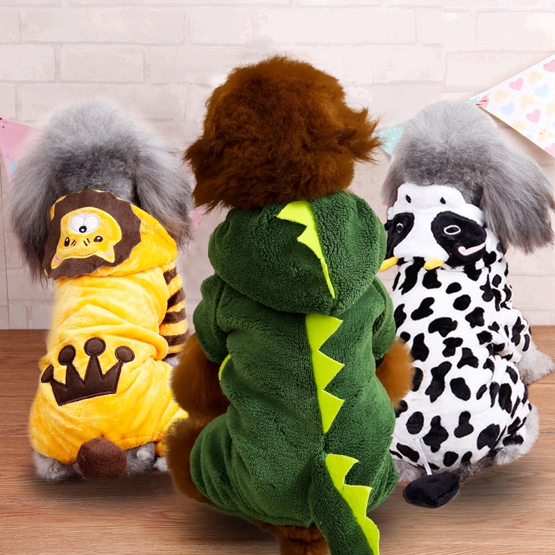 Shih Tzu Dog Clothes for Male Female Dinosaur Tigger Dress Up Pet