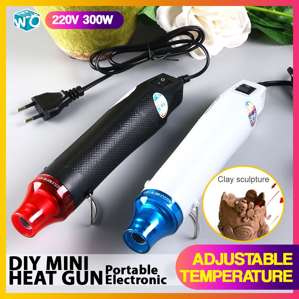 Portable Heat Gun Cordless Electric Heat Gun with 4 Nozzle For