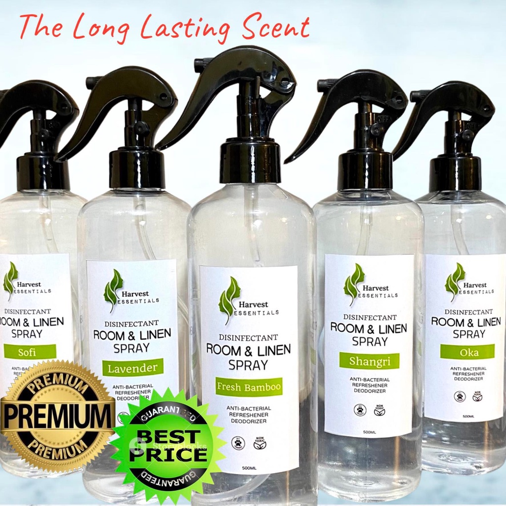 Harvest Essentials Room & Linen Disinfectant Spray Best Seller Car Bathroom Hotel Scent