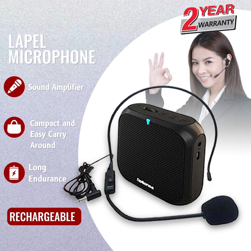 lapel microphone wireless for teaching with speaker megaphone lapel mic