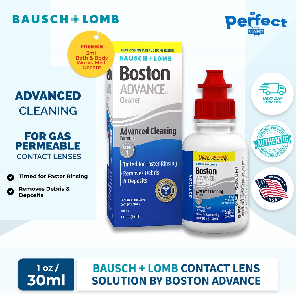 Contact Lens Solution by Boston Advance, for Gas Permeable Contact Lenses, 1 oz Shopee Philippines