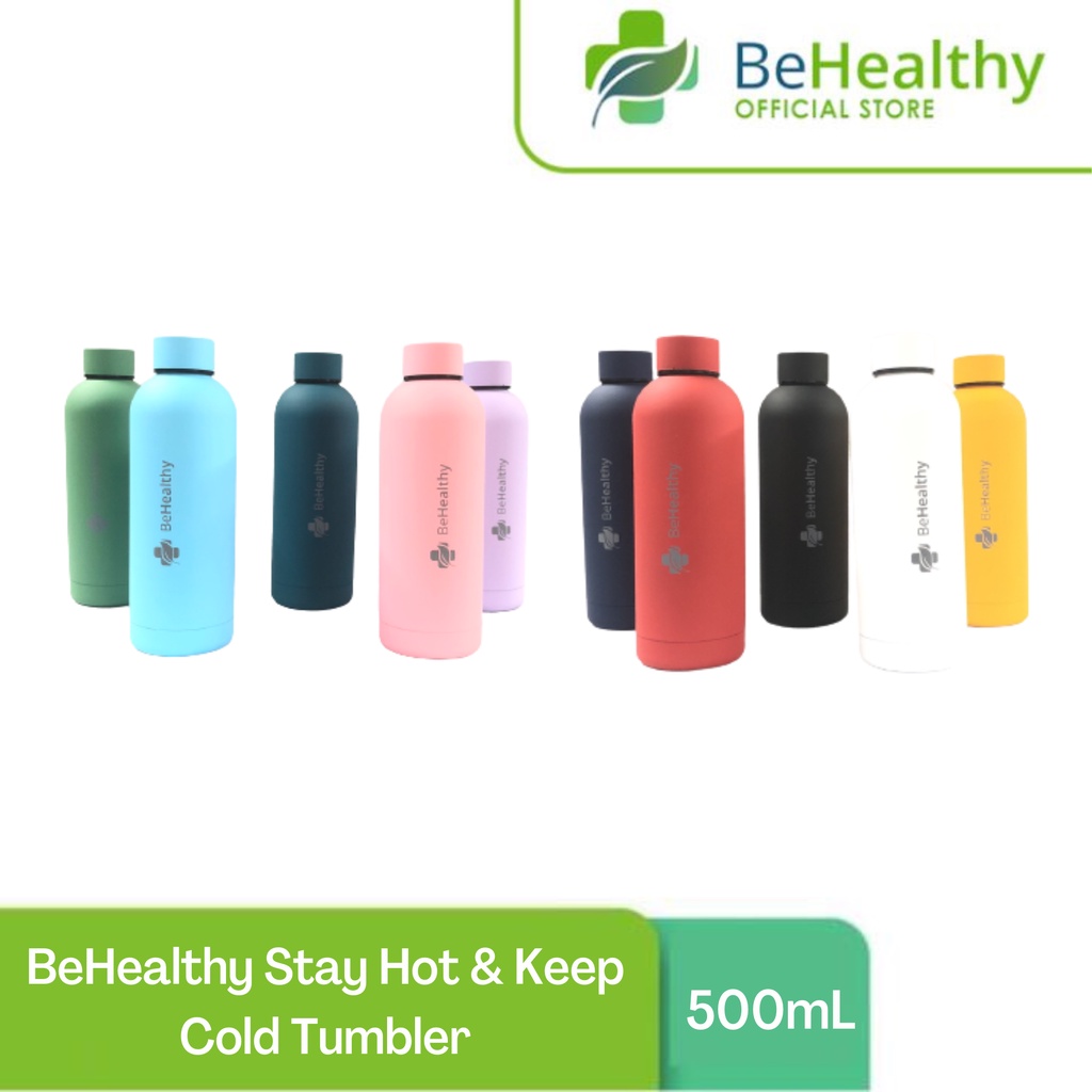 BeHealthy Stay Hot & Keep Cold Tumbler Water Bottle 500mL Shopee