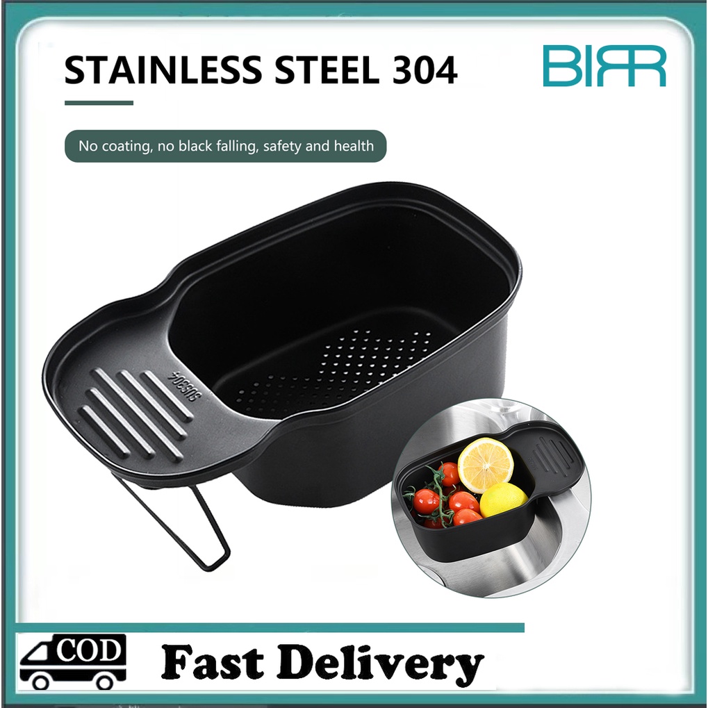 Sink Drain Basket Corner Waste Drainer Over the Sink Food Catcher