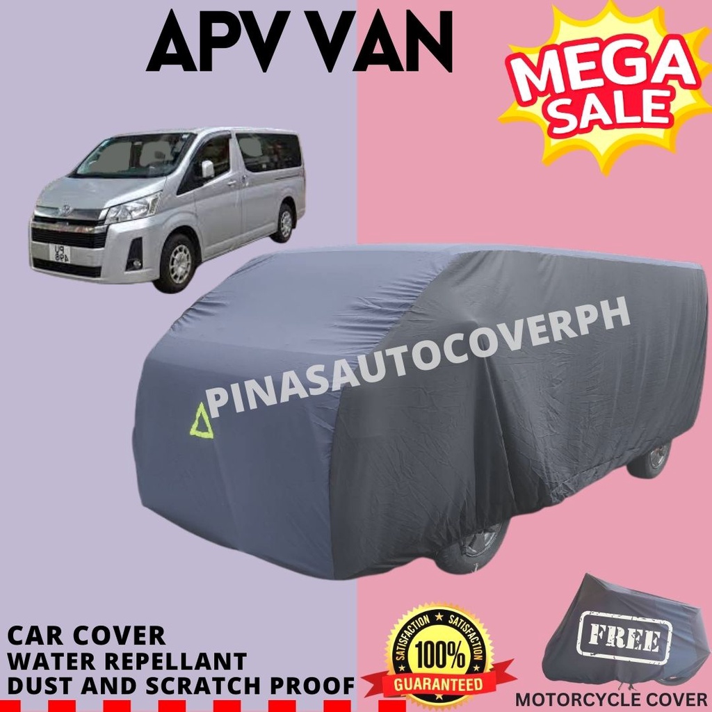 APV VAN COVER WATER REPELLANT AND DUST PROOF WITH FREE MOTORCYCLE COVER ...