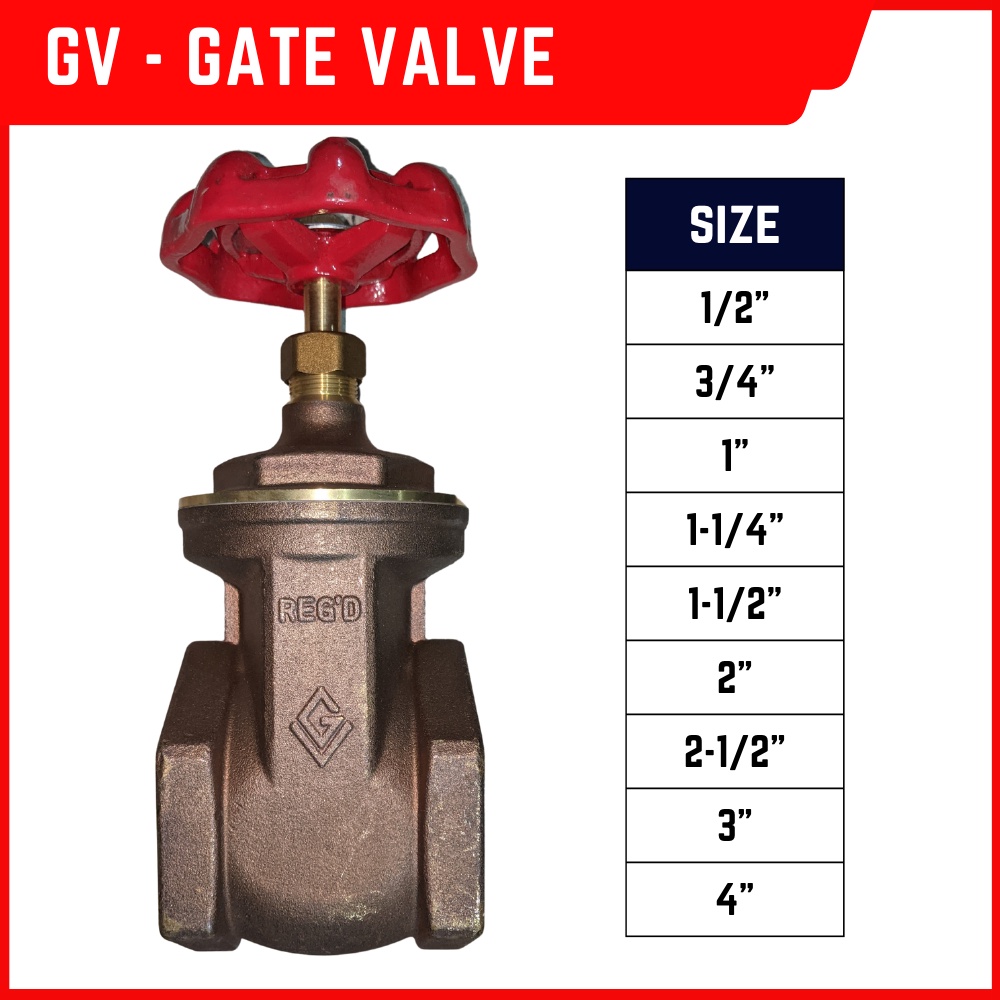 GV Gate Valve (Available SIZE: 1/2
