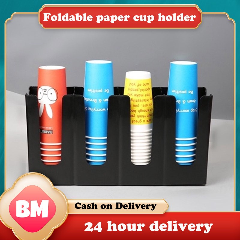 Foldable Plastic Paper Cup Holder Milk Tea Cup Holder Coffee Cup Holder 4slot Coffee Shop