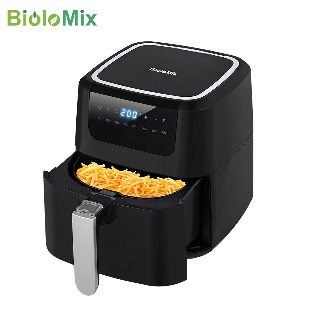 BioloMix 5L 1400W Digital Air Fryer Hot Oven Cooker Nonstick Basket 8