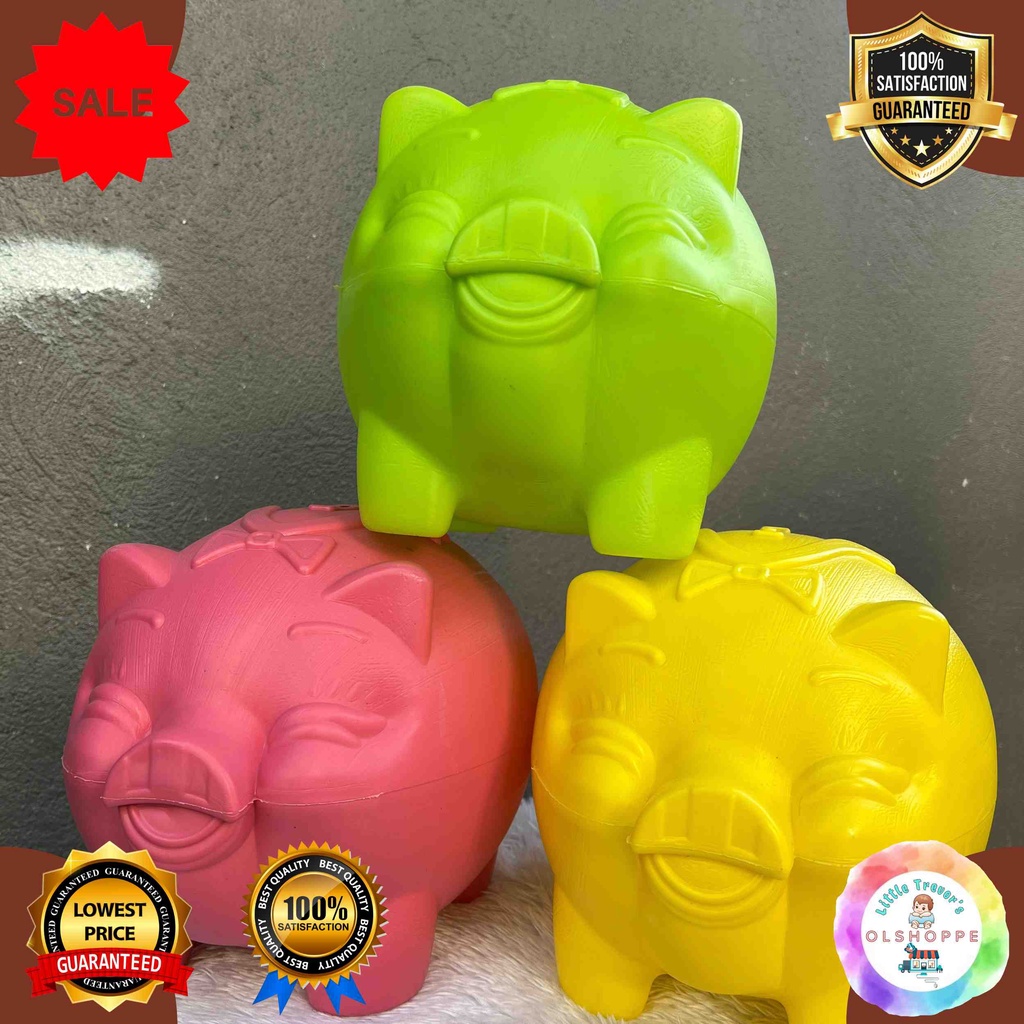 Large Cute Alkansya Plastic Piggy Bank Large Shopee Philippines