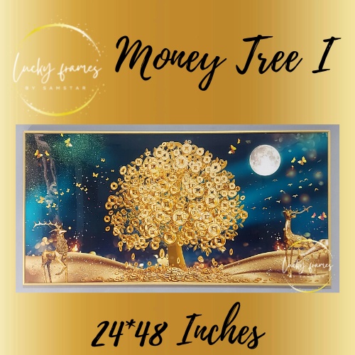 Money Tree II with Alluminum Gold Frame | Shopee Philippines