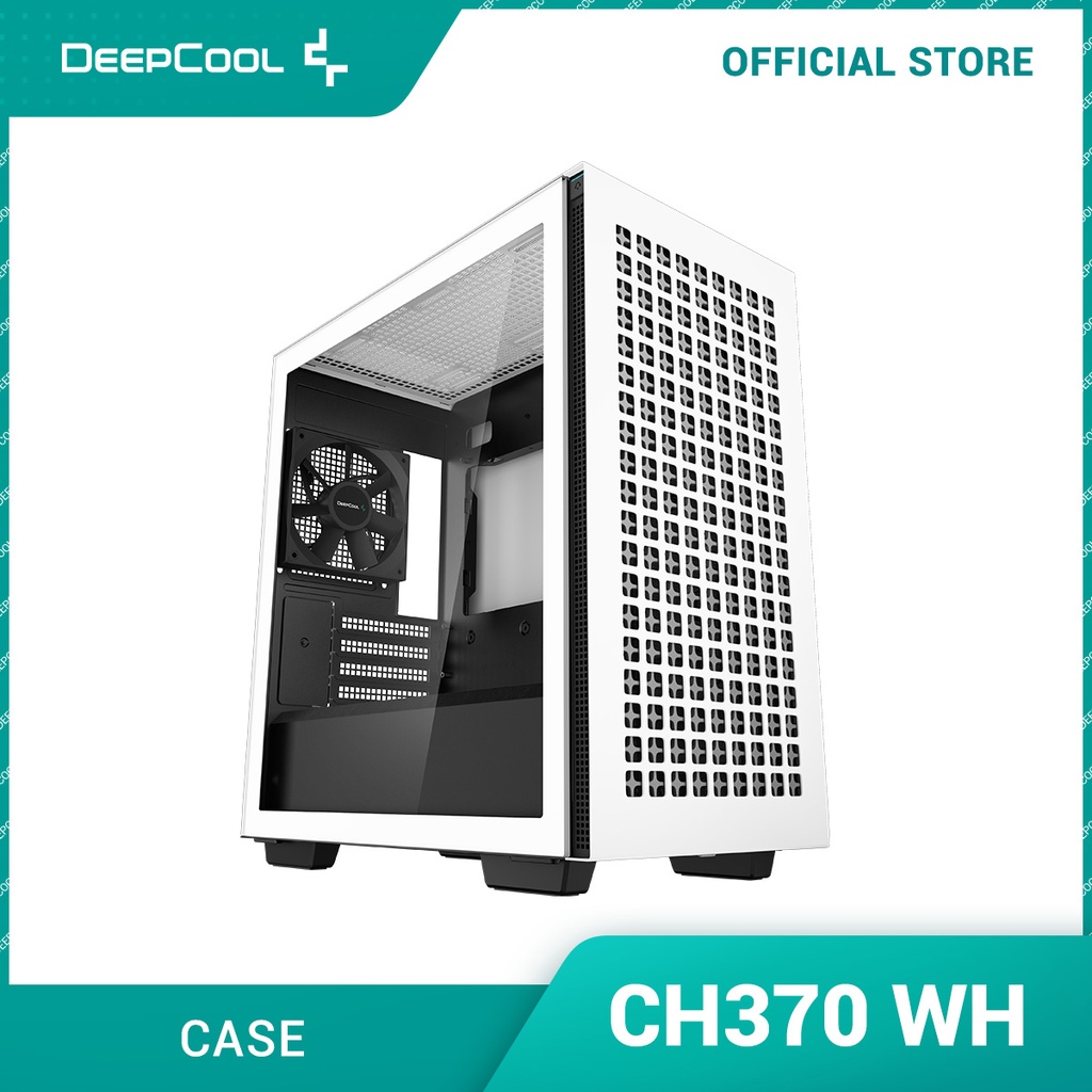 DeepCool CH370 WH Micro ATX Gaming Computer Case, 120mm Rear Fan Pre ...