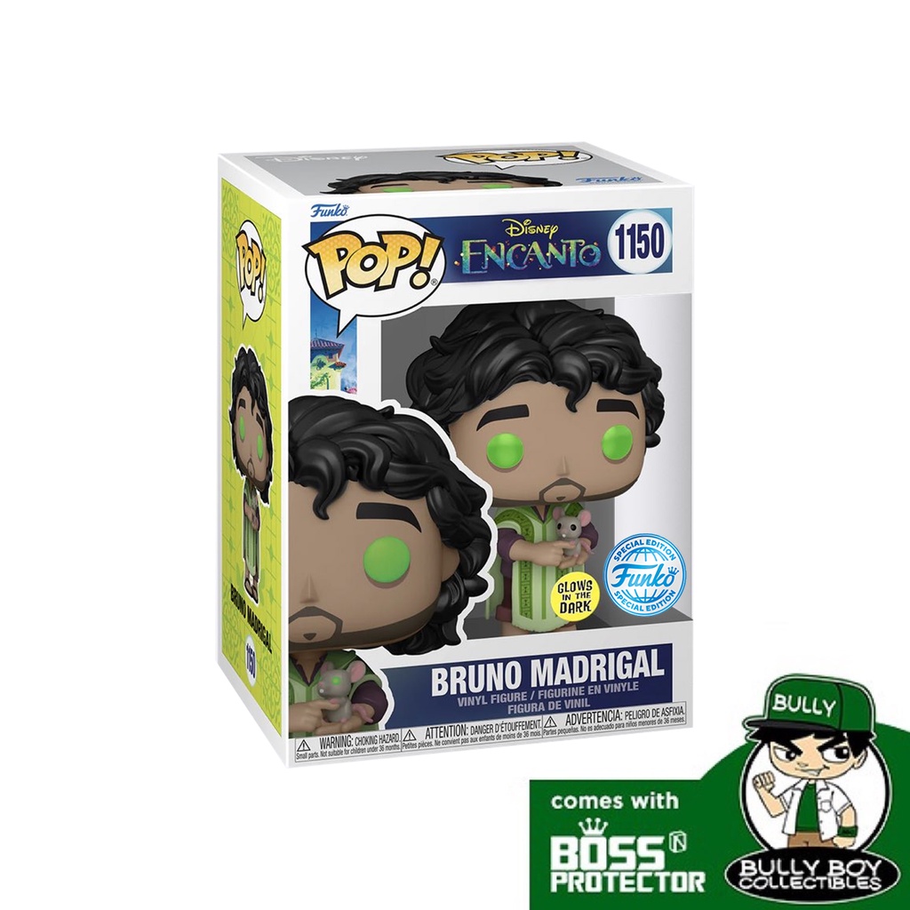 Funko POP! Disney: Encanto - Bruno GITD (FSE) 1150 With Boss Protector ...