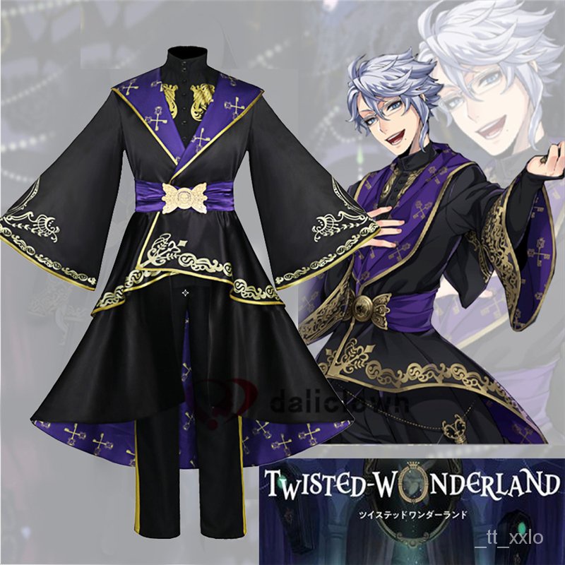 Game Twisted Wonderland Cosplay Costume Riddle Black Fancy Dress Women ...