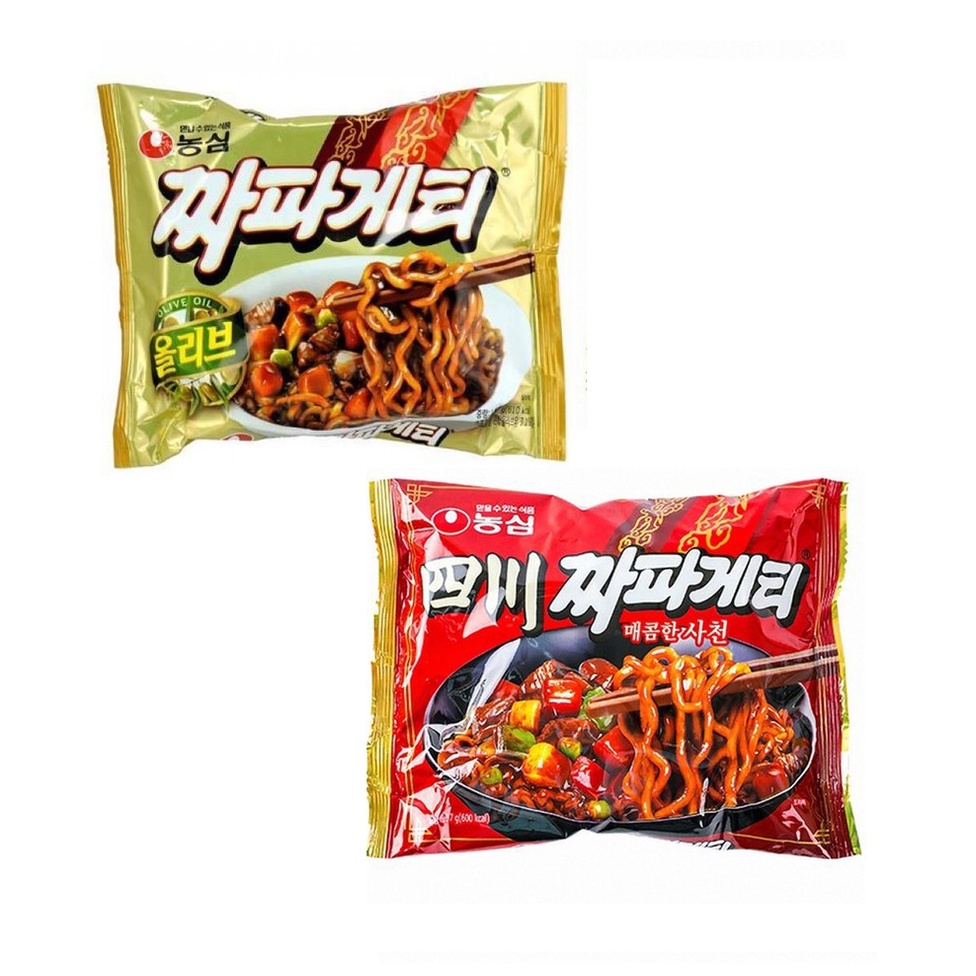 Nongshim Jjapaghetti / Chapagetti Black Bean Sauce Ramen Noodles 140g ...