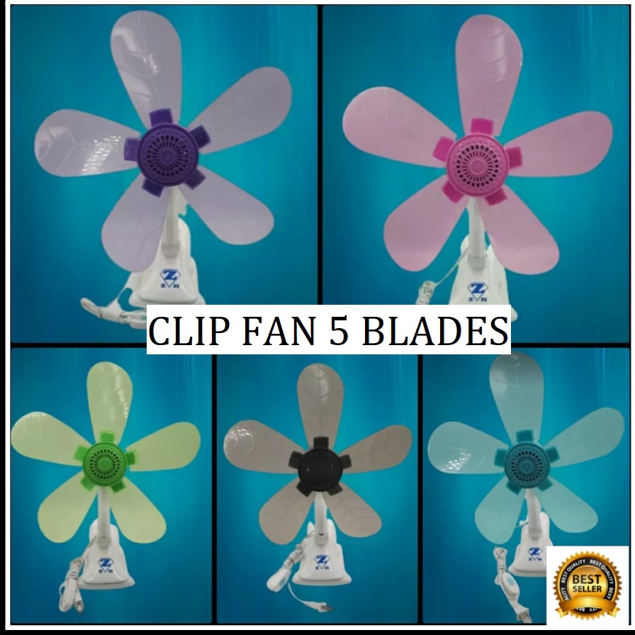 ZH Mini Clip fan 5 Blades fan Mini Electricfan Portable Table Clip Fan