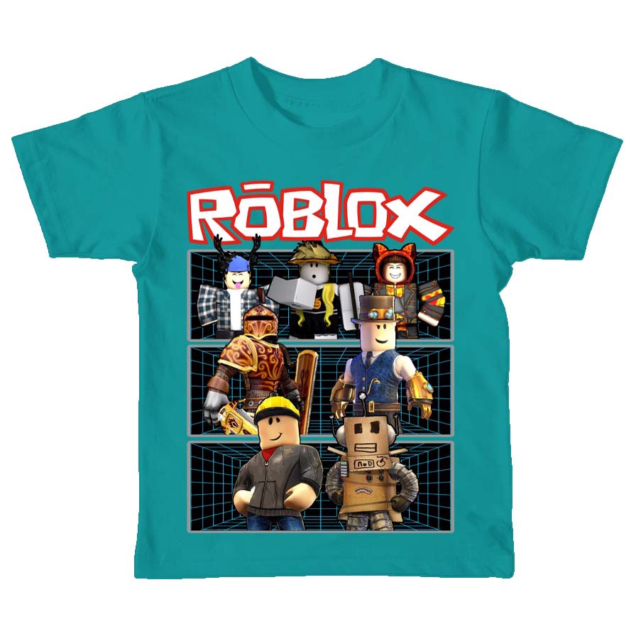 Kids Cartoon Roblox Luminous T-shirt Boy Summer Short Sleeve Glow