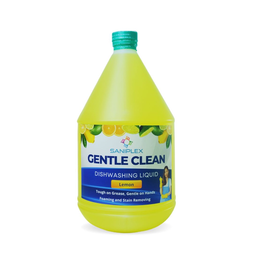 Saniplex Dishwashing Liquid Soap Half Gallon with Fresh Lemon Scent and