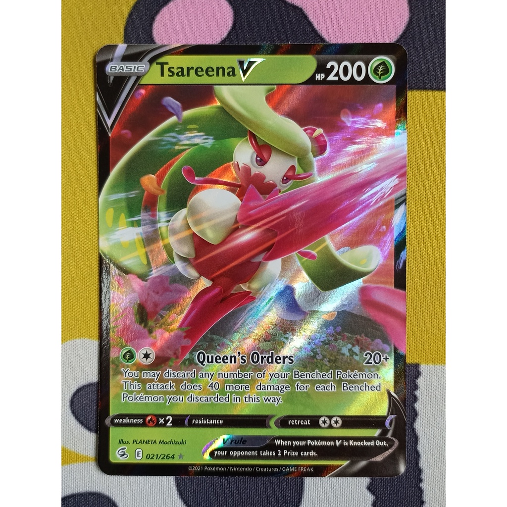 Pokemon TCG Tsareena V (Fusion Strike 021/264) | Shopee Philippines